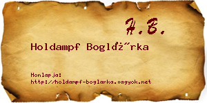 Holdampf Boglárka névjegykártya